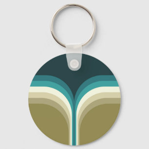 Retro style double arch decoration key ring