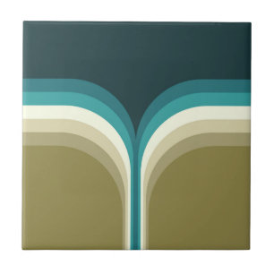 Retro style double arch decoration tile