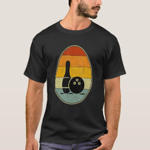 Retro Style Easter Egg Graphic Easter Day Bowling T-Shirt