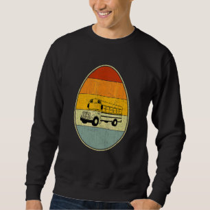 Retro Style Easter Egg Graphic Easter Day School B Sweatshirt