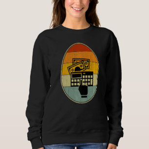 Retro Style Easter Egg Graphic Funny Easter Day Ac Sweatshirt
