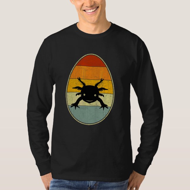 Retro Style Easter Egg Graphic Funny Easter Day Ax T-Shirt (Front)