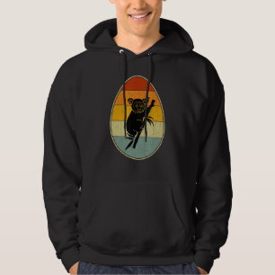 Retro Style Easter Egg Graphic Funny Easter Day Ko Hoodie
