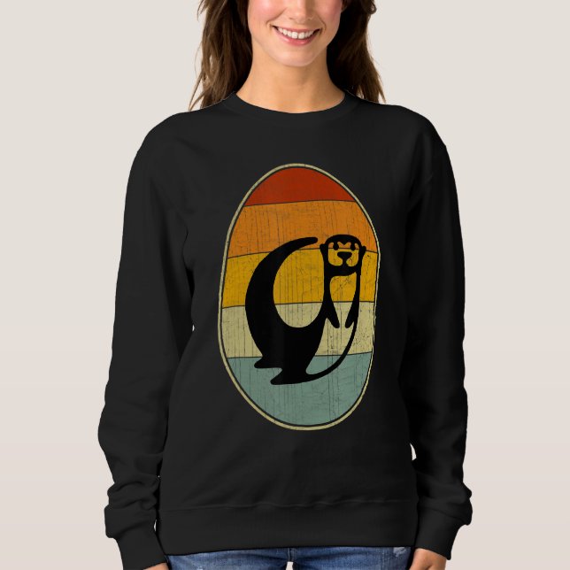 Retro Style Easter Egg Graphic Funny Easter Day Ot Sweatshirt (Front)