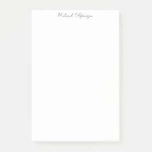 Aesthetic Plain Professional White Modern Post-it Notes