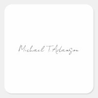 Retro Style Elegant Plain Simple White Calligraphy
