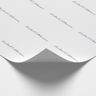Retro Style Elegant Plain Simple White Calligraphy Wrapping Paper