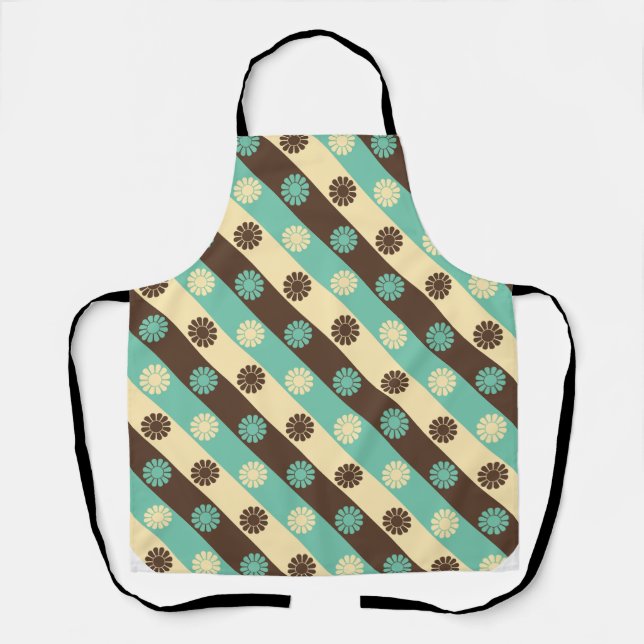 Retro Style floral pattern Apron (Front)