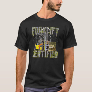 Retro Style Forklift Operator Forklift Certified T-Shirt
