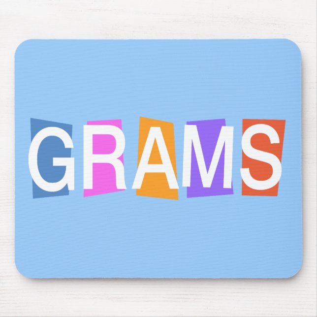 Retro-style Grams Mouse Pad (Front)