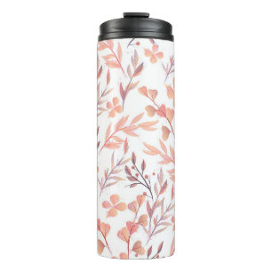 Retro style hand drawn seamless floral ornament. C Thermal Tumbler