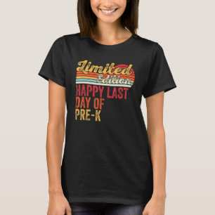 Retro Style Happy Last Day Of Pre K Teacher Studen T-Shirt