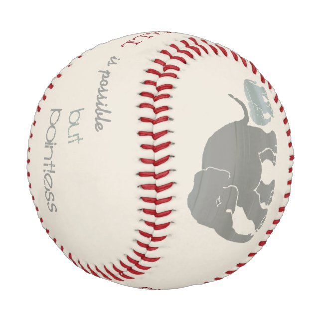 Retro Style Humourous Monogram Elephant Lover Baseball (Angled)
