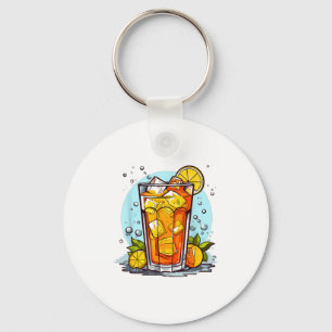 Retro Style Ice Tea Key Ring