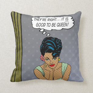Retro-Style “It’s Good To Be Queen” Pillow