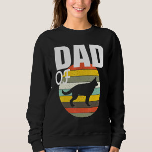 Retro Style Men Women and Kids German Shepherd Dad Sweatshirt