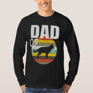 Retro Style Men Women and Kids German Shepherd Dad T-Shirt