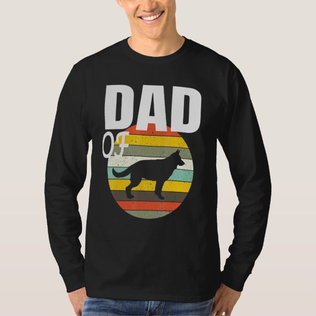 Retro Style Men Women and Kids German Shepherd Dad T-Shirt (Front)