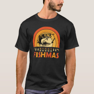 Retro Style Merry Fishmas Funny Christmas T-Shirt