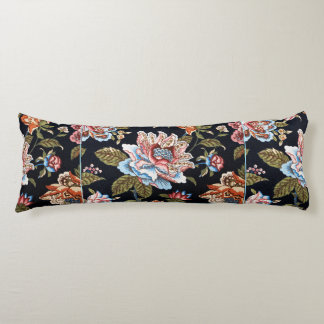 Retro Style Multi-coloured Floral Ornament   Body Cushion