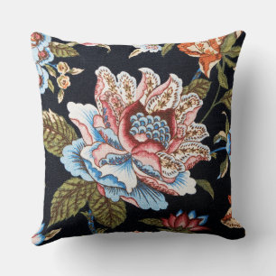 Retro Style Multi-coloured Floral Ornament Cushion