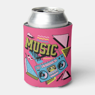 Retro style music boombox design can cooler