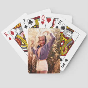Retro-Style "Natural Woman" Playing Cards