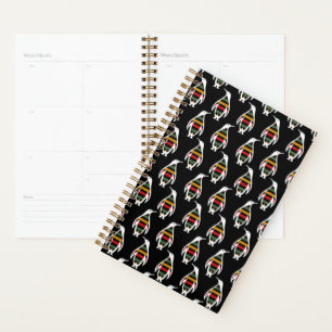 Retro Style Penguin Vintage Colours Animal Lover Planner
