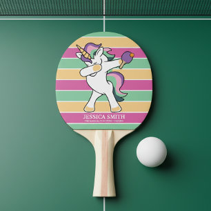 Retro Style Ping Pong Dabbing Unicorn Paddle