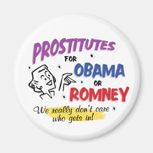 Retro Style Prostitutes For Obama or Romney Magnet