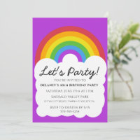 Retro Style Rainbow and Clouds Party