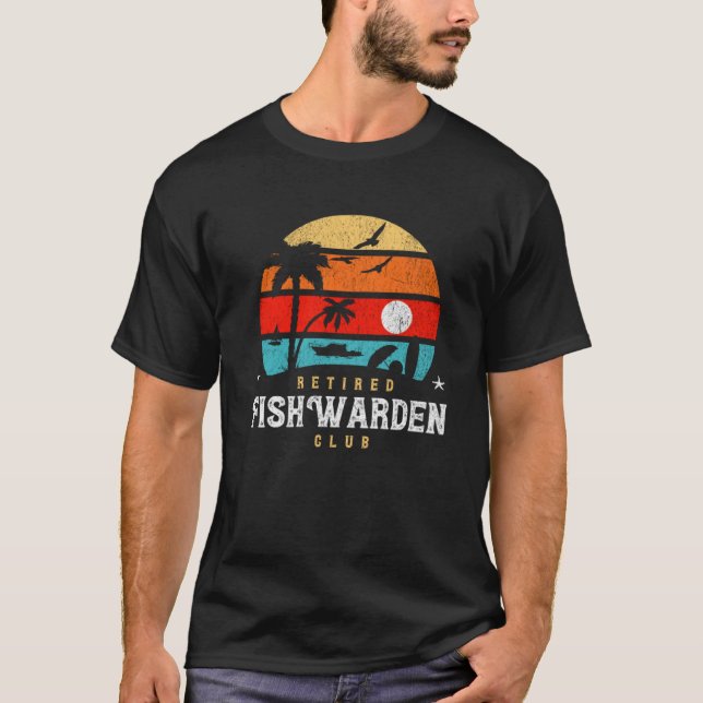 Retro Style  Retirement Gag Idea  Retired Fish War T-Shirt (Front)