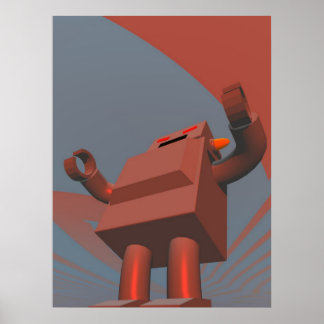 Retro Style Robot 3 Print
