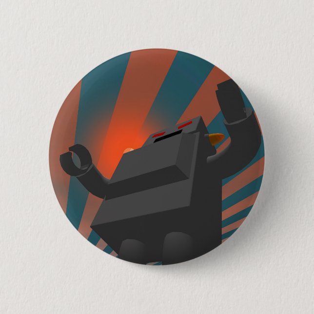 Retro Style Robot 4 Button (Front)