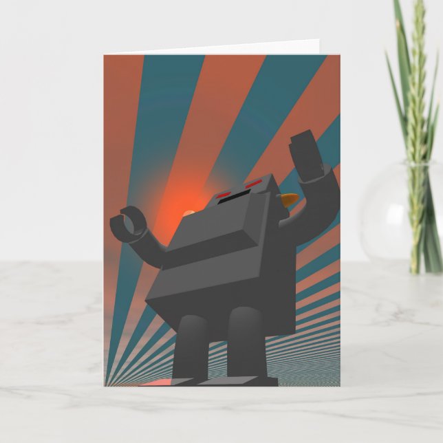 Retro Style Robot 4 Card (Front)