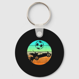 Retro Style Rocket Rc Soccer Car League Gamer Gift Key Ring