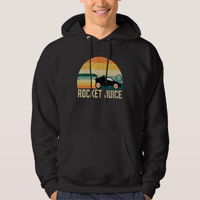 Retro Style Rocket Rc Soccer Car League Gamer Hoodie (Front)