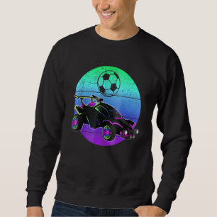 Retro Style Rocket Rc Soccer Car League Gamer Sweatshirt