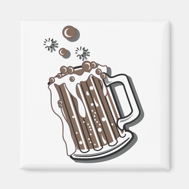 retro style root beer graphic magnet (Front)