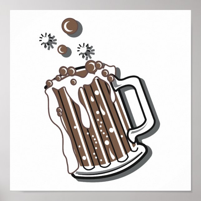 retro style root beer graphic poster (Front)