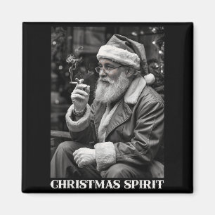 Retro Style Santa Claus Smoking Cigarette Christma Magnet