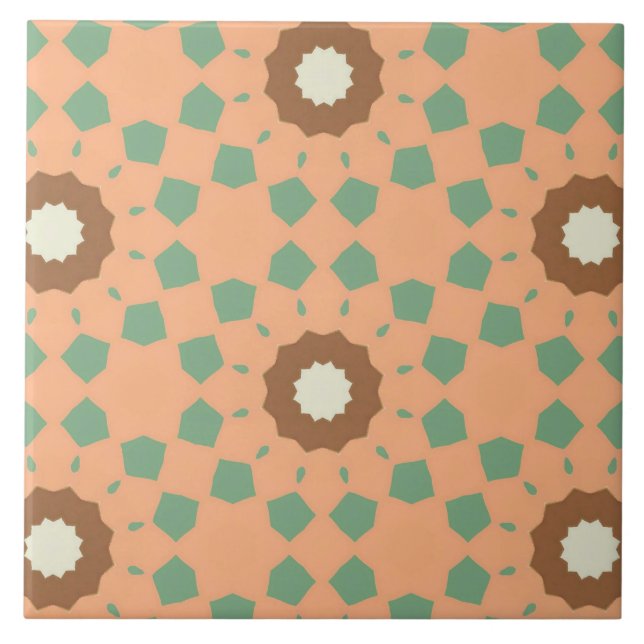 Retro style seamless floral pattern tile (Front)