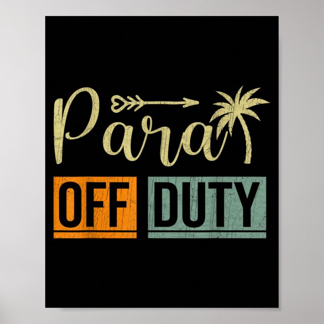 Retro Style Summer End of School Year Para Off Poster (Front)