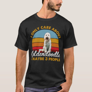 Retro Style Sunset Goldendoodle T-Shirt