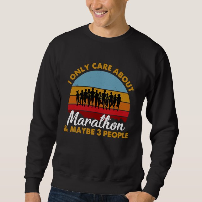 Retro Style Sunset Marathon Sweatshirt (Front)