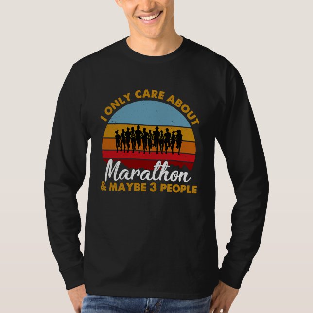 Retro Style Sunset Marathon T-Shirt (Front)