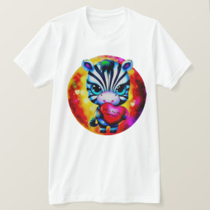 Retro Style Sweet Zebra Valentine T-Shirt