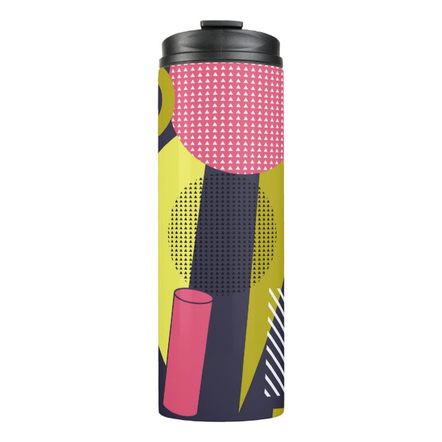 Retro style texture, pattern design. art,abstract, thermal tumbler (Front)