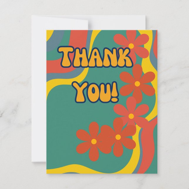 Retro Style Thank You Card (Front)