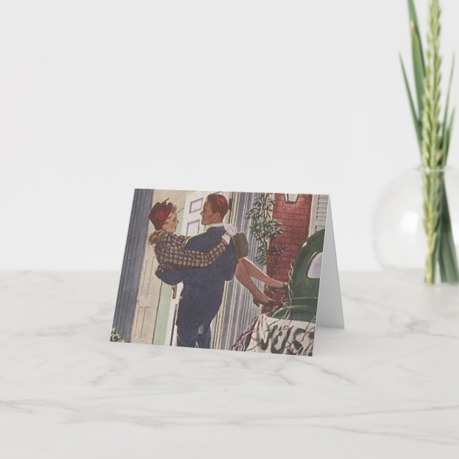 Retro Style Thank You Cards Wedding Newlyweds TYs (Front)